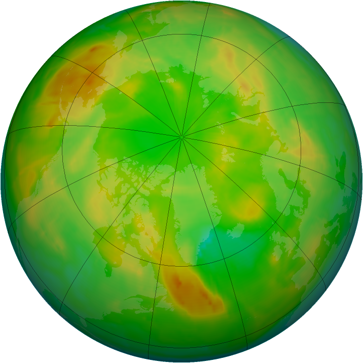 Arctic ozone map for 17 June 2010